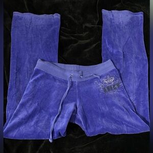 Juicy Couture Indigo Purple Blue Velour Sweatpants Vintage Y2K